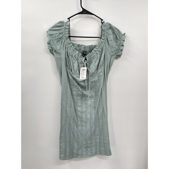 Windsor‎ Casual Dress Mini Plunge Short sleeves Teal Dresses Large - Picture 1 of 7